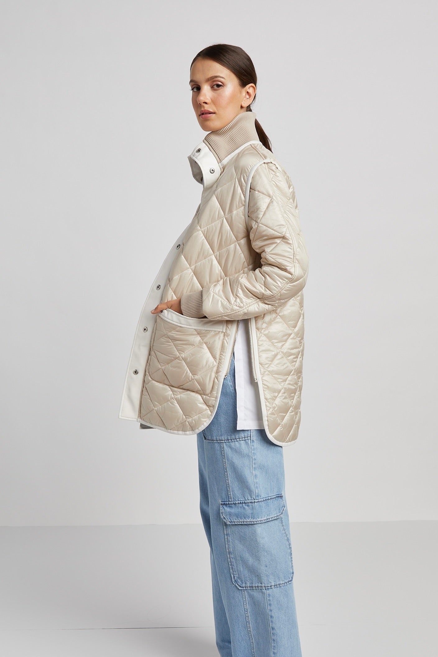 Adroit Nadine Reversible Quilted Coat