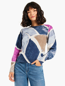 Nic & Zoe Print Tiles Sweater