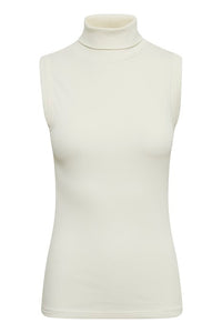 In Wear Rib Knit Sleeveless Turtleneck