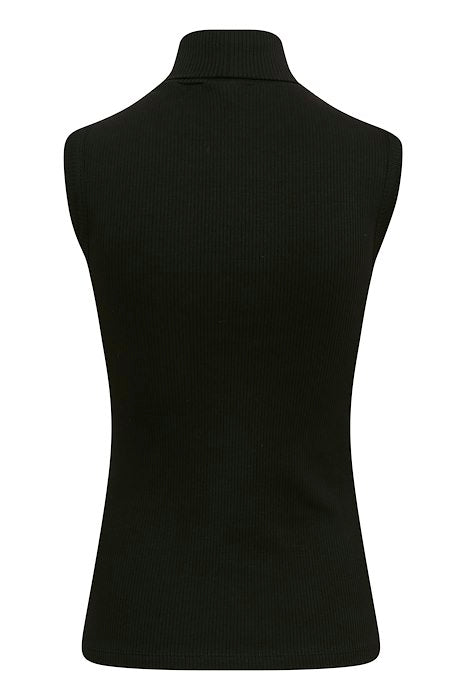 In Wear Rib Knit Sleeveless Turtleneck