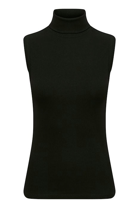 In Wear Rib Knit Sleeveless Turtleneck