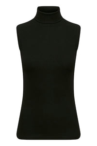 In Wear Rib Knit Sleeveless Turtleneck