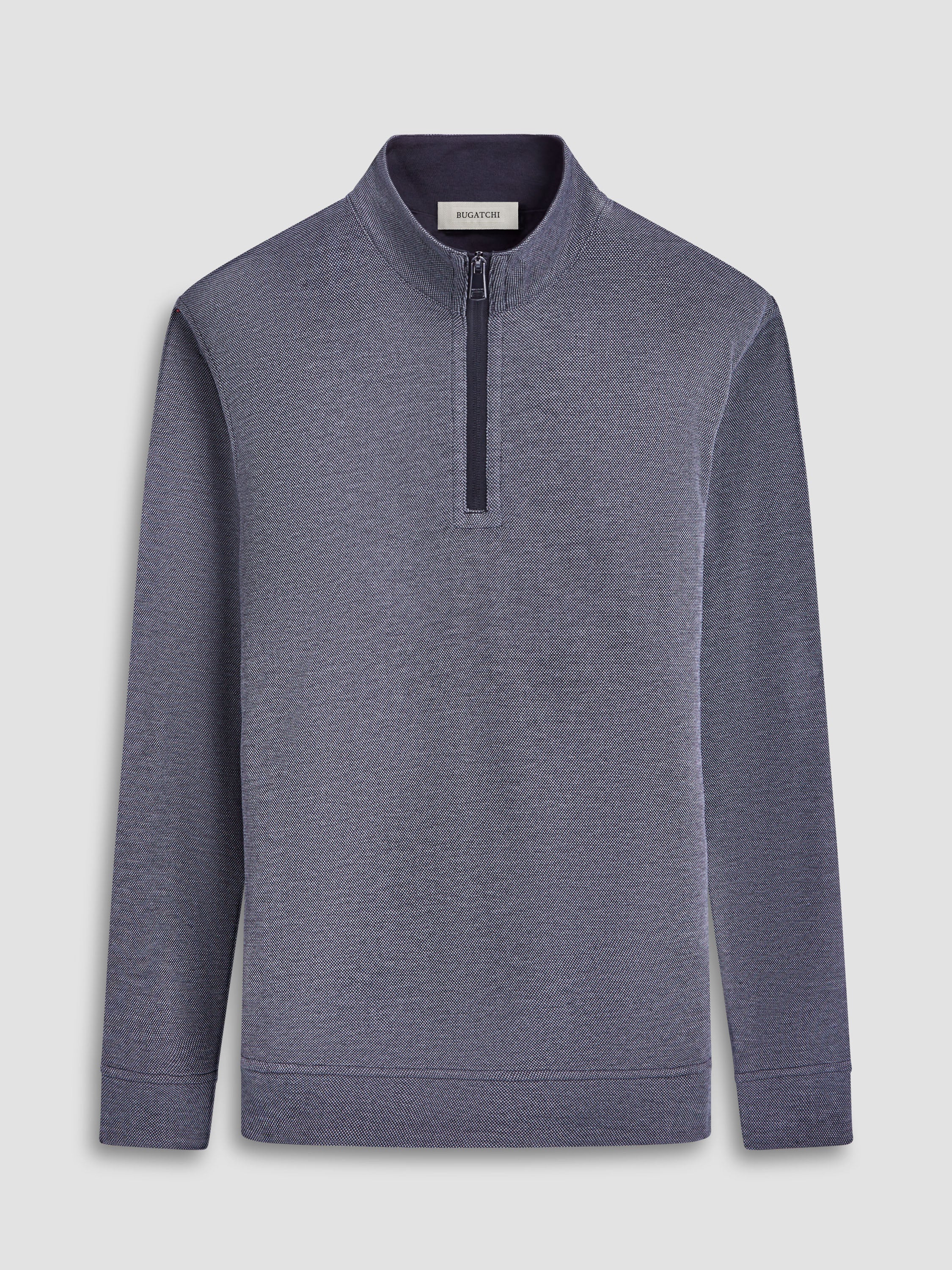 Bugatchi Mens Quarter Zip Neck Knit Top