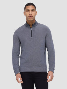 Bugatchi Mens Quarter Zip Neck Knit Top