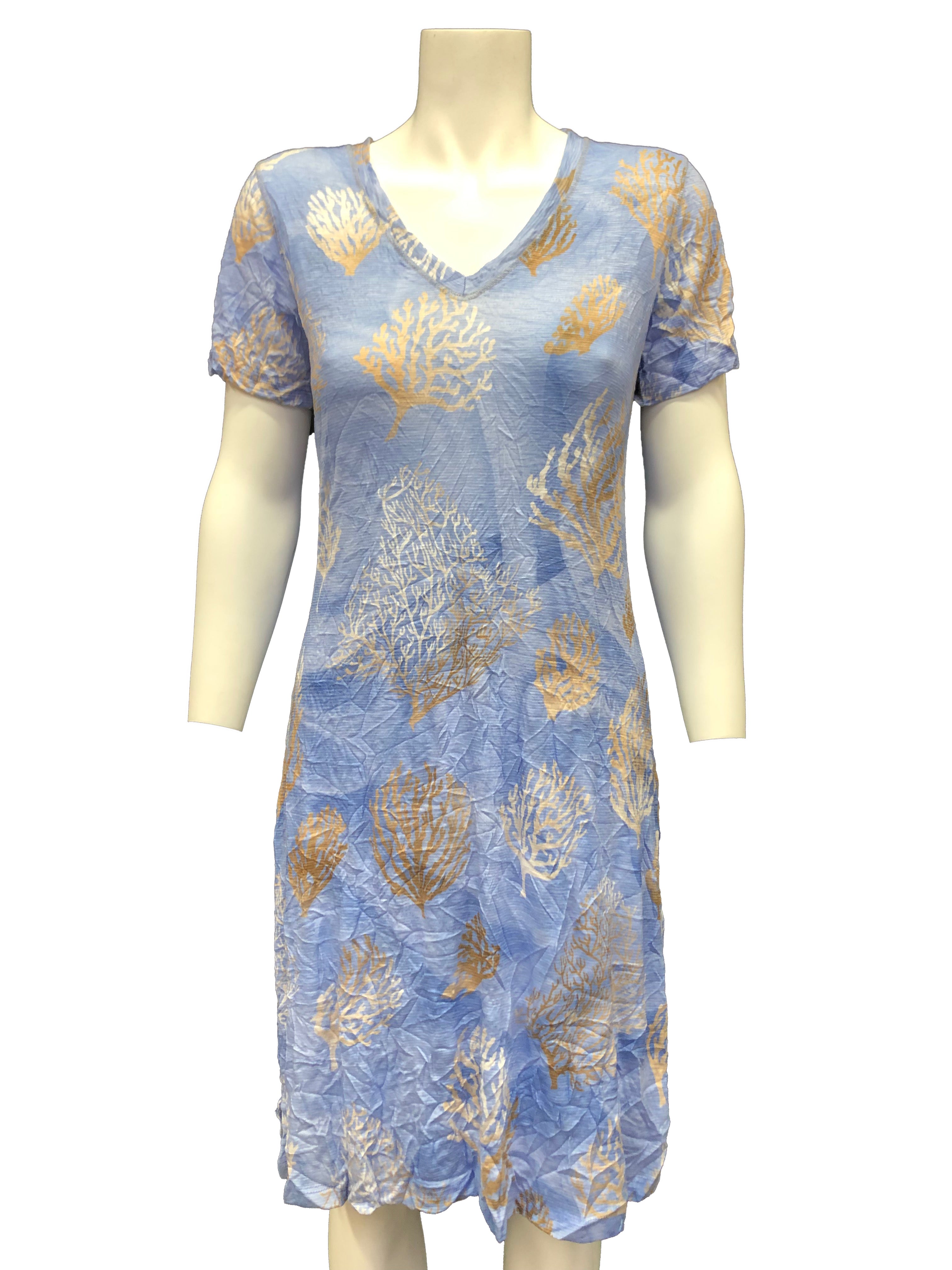 David Cline Coral Print Dress